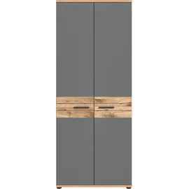 INOSIGN »Riga, Breite 80cm, in Nox Oak Nachbildung und Basalt grau«, Büroschrank, Büroeinrichtung, Arbeitszimmer, Stauraumschrank