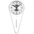 Atlanta moderne Pendeluhr 5008/19 5008/19 silber