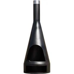 RedFire Feuerstelle / Kaminofen Kingston XL, schwarz, 160 cm hoch