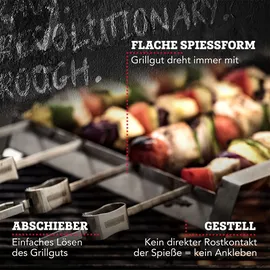 FMprofessional Grillspieß 34 x 24,5 cm Edelstahl weiß