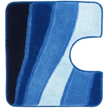 KLEINE WOLKE Badteppich Ocean Royalblau 55 x 50 cm mit Ausschnitt