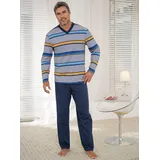 wäschepur WITT WEIDEN Schlafanzug in marine-gelb-gestreift | Gr.: 48/50