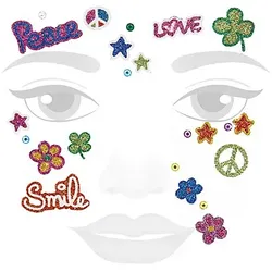 Face-Art Tattoo "Flower-Power"