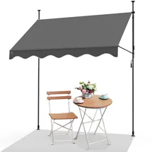 VOUNOT Klemmmarkise 200 cm grau
