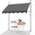 VOUNOT Klemmmarkise 200 cm grau