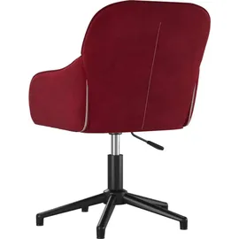 vidaXL Bürostuhl Drehbar Weinrot Samt