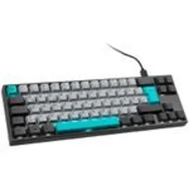 Ducky Miya Pro Moonlight TKL PC/Mac dunkelgrau, PBT, LEDs weiß, MX BLUE, USB, DE Kabelgebunden), Tastatur, Grau
