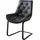 DeLife Taimi-Flex Echt-Leder Schwarz Freischwinger flach Schwarz