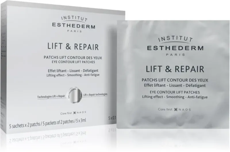 Institut Esthederm Lift & Repair Eye Contour Lift Patches Anti-Falten-Pads für die Augenpartie 5x2 St.