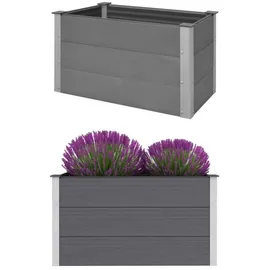 furnicato Garten-Hochbeet WPC 100 x 50 x 54 cm Grau