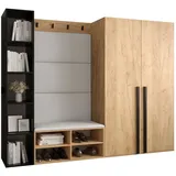 ABIKS MÖBEL Garderoben-Set MIRO Set 4, Garderobe mit gepolsterten Paneelen, Modern Design