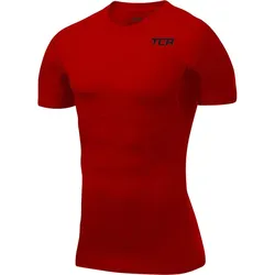 Herren HyperFusion, schnelltrocknendes Sportshirt mit Kompressionspassform rot M