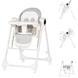 Chipolino Hochstuhl Master Class 2 in 1 elektrisch Babyschaukel Fernbedienung hellgrau