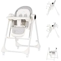 Chipolino Hochstuhl Master Class 2 in 1 elektrisch Babyschaukel Fernbedienung hellgrau