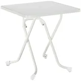 BEST Freizeitmöbel Scherenklapptisch 67 x 67 x 73 cm weiß