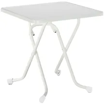 BEST Freizeitmöbel Scherenklapptisch 67 x 67 x 73 cm weiß