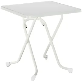 BEST Freizeitmöbel Scherenklapptisch 67 x 67 x 73 cm weiß