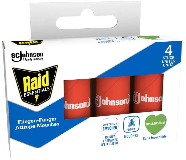 Raid Essentials Fliegenfalle Classic 4-teilig