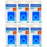 6 x Curaprox Floss Zahnseide 50 m DF822 gewachst mit Chlorhexidin TOP