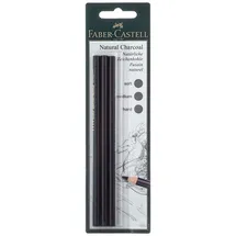 Faber-Castell Kohlestift PITT 3 St. schwarz