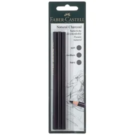 Faber-Castell Kohlestift PITT 3 St. schwarz