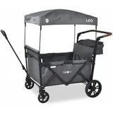 FableKids Bollerwagen Leo X4 Lite, faltbar, 80kg Traglast, 113 x 78 x 130cm (L/B/H), grau