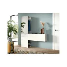 VCM Vaga Garderobenschrank 156x36x190 cm weiß