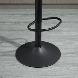 Homcom 2er-Set Barhocker Höhenverstellbarer Barstuhl Tresenstuhl mit Fußstützen - Braun
