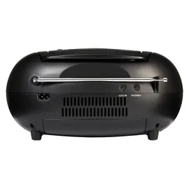 Medion E66476 Stereo Sound System (Boombox, CD-Player, MP3, Kassette, tragbarer Kassettenspieler für Kinder, UKW Radio, AUX, Kopfhörer, Netz & Batterie) schwarz