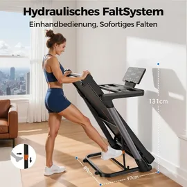 YoSuDa Laufband 1–14 km/h schwarz
