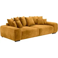 Big-Sofa HOME AFFAIRE "Sundance II" Sofas Gr. B/H/T: 310cm x 92cm x 141cm, Velours, orange (dolce 9 curry) Dauerschläfer