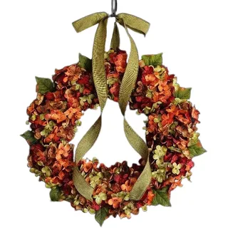 BSTCAR Herbstkranz Haustür 35CM, Herbst Türkranz Thanksgiving Kranz Blumengirlande Kranz mit Schleife Wohnkultur Ornamente hängende Dekoration