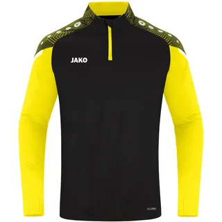 Jako Kinder Ziptop Performance Schwarz/Soft Yellow, 164