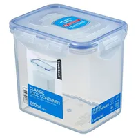 Lock & Lock Vorratsdose rechteckig transparent 13,5 x 10,2 x 11,8 cm 0,85 l 3-teiliges Set