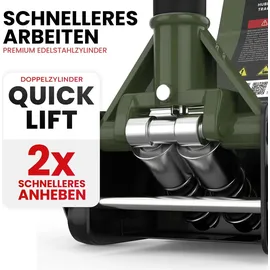 GENTOR Wagenheber hydraulisch 3T flach - Olivgrün