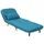 miliboo Schlafsessel AMIKO Polyester 80 x 90 x 100 cm Blau mit verstellbarer Rückenlehne