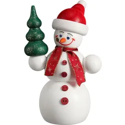 Seiffener Volkskunst Räuchermann Weihnachtsschneemann