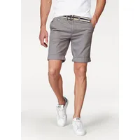 bruno banani Chinoshorts, inklusive Gürtel, grau