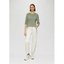 s.Oliver Cropped-Jeans Karolin/Regular Fit/Mid Rise/Straight Leg/offener Saum - creme - 36
