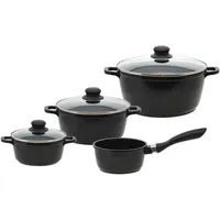 ELO BLACK CAST Topf-Set 4-tlg. Kochtopf + Suppentopf + Glasdeckel
