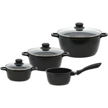 ELO BLACK CAST Topf-Set 4-tlg. Kochtopf + Suppentopf + Glasdeckel
