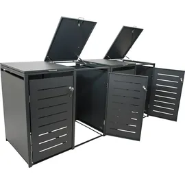 DEGAMO Mülltonnenbox 264 x 80 x 116 cm anthrazit