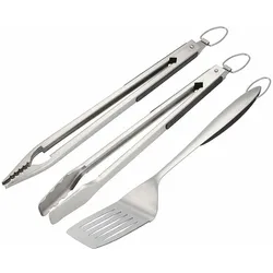 CHEFGASTRO BBQ Premium Grillbesteck | Grillzange, Grillpinzette & Wender | Edelstahl