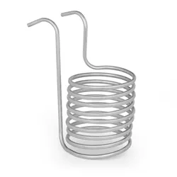 Klarstein Chiller 6 Eintauchkühler Ø20 cm 9 Schleifen 304 Edelstahl Silber