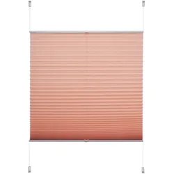 Liedeco Klemmfix-Plissee 80 x 210 cm Mischgewebe Orange Lachs