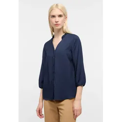 Hemdbluse ETERNA, Damen, Gr. 40, blau (midnight), 100% Viskose, klassisch, Blusen