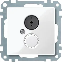 Merten 296919 Lautsprecher-Steckdosen-Einsatz, polarweiß glänzend