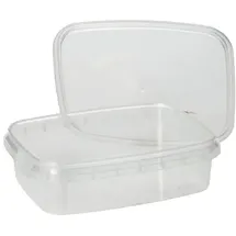 Papstar Starpak Feinkostbecher, PP eckig 150 ml 2,9 x 8,6 x 10,9 cm transparent mit Originalitätsverschluss