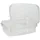 Papstar Starpak Feinkostbecher, PP eckig 150 ml 2,9 x 8,6 x 10,9 cm transparent mit Originalitätsverschluss