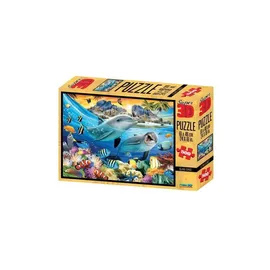 Philos Spiel, 3D Puzzle - 500 Teile - Island Sunset - Meer - Delfine